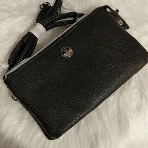 Stone mountain black trifecta crossbody purse